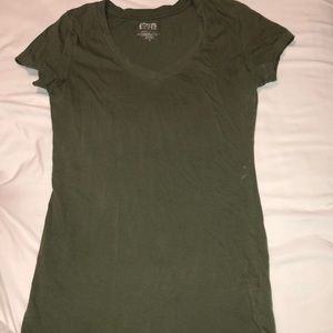 I am selling a green V neck t-shirt.
